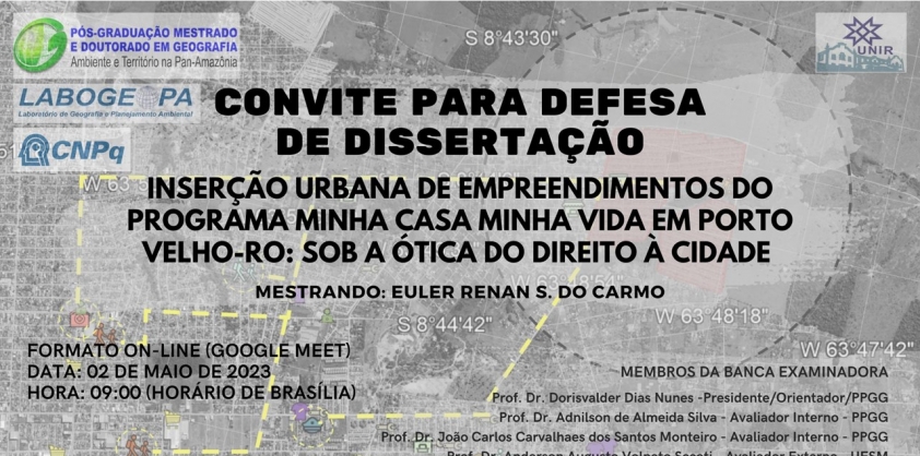 DEFESA DE DISSERTAÇÃO DE EULER RENAN S. DO CARMO - 02 DE MAIO DE 2023 - 09h